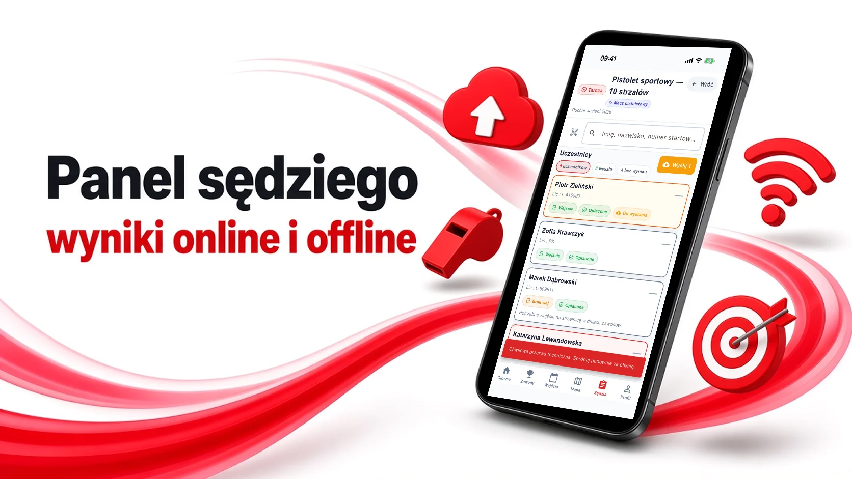 Panel sędziego StrzelApp – wyniki zawodów online i offline