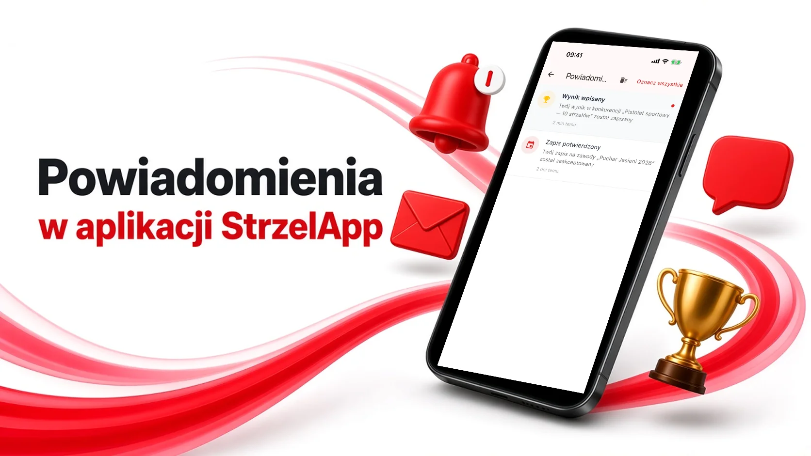 Powiadomienia w aplikacji strzeleckiej StrzelApp