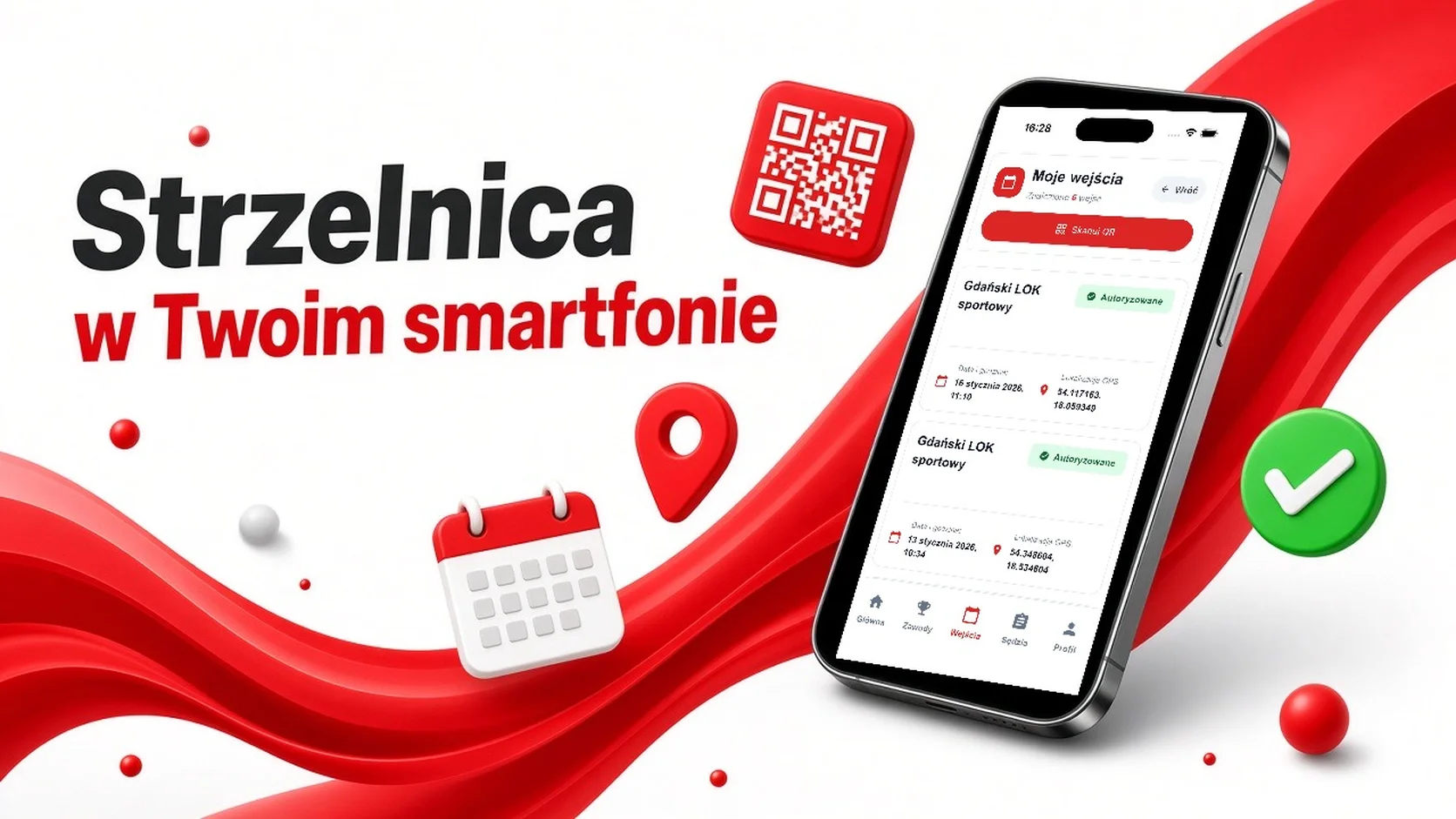 Strzelnica w smartfonie – wejścia i kod QR w aplikacji StrzelApp