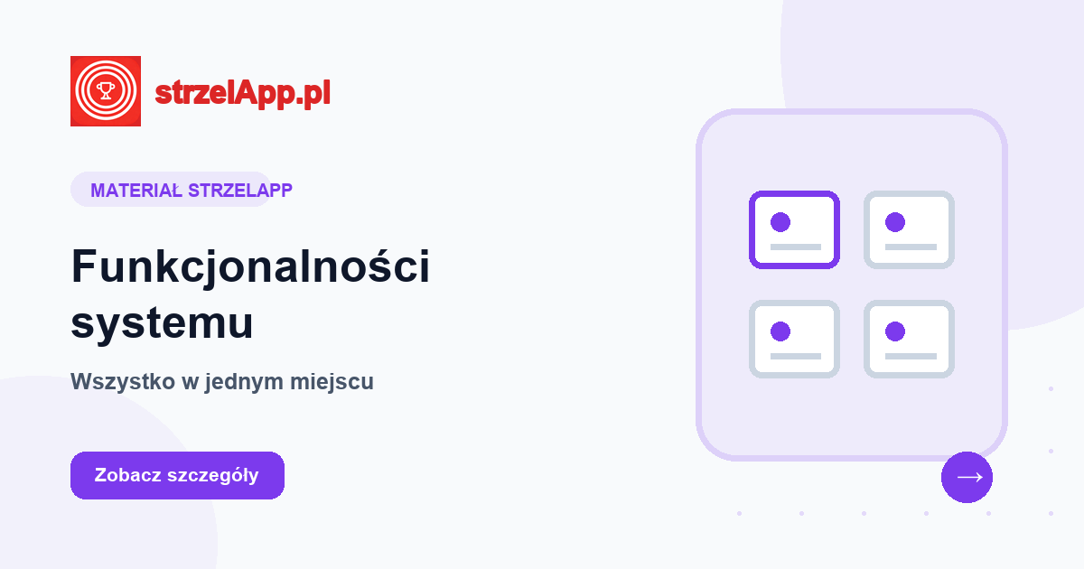 Funkcjonalności StrzelApp